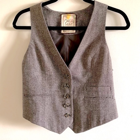 Grey Brown Vest - Picture 1 of 6